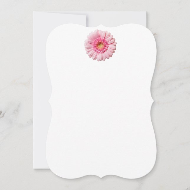 Pink Gerbera Daisy Invitations (Front)