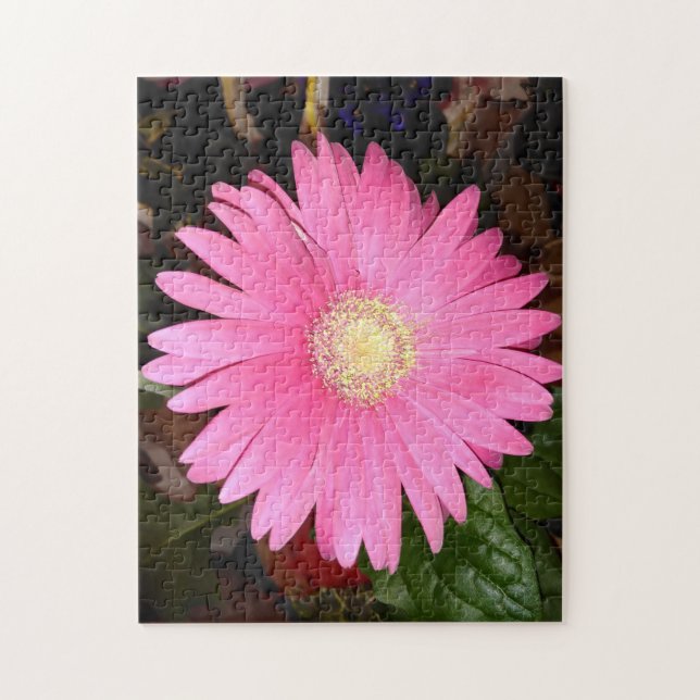 Pink Gerbera Daisy Jigsaw Puzzle (Vertical)
