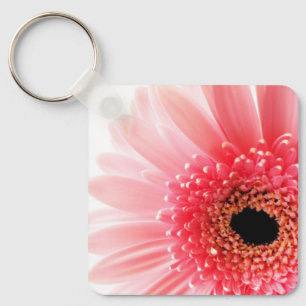 Pink Gerbera Daisy Key Ring