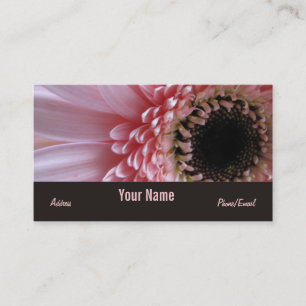 Pink Gerbera Daisy Personal Business Card