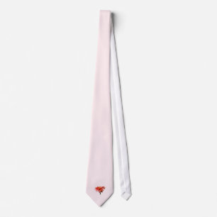 Pink Gerbera Daisy Side View Tie