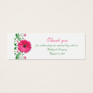 Pink Gerbera Daisy Special Occasion Favour Tags