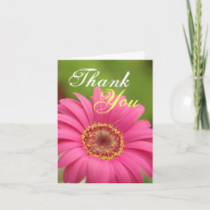 Pink Gerbera Daisy Thank You note Card