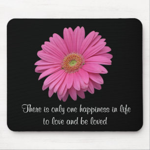 Pink Gerbera Daisy To Love and Be Loved Mousepad