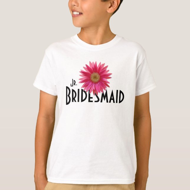 Pink Gerbera Daisy/ Wedding T-Shirt (Front)