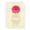 Pink Gerbera with Ivory Ribbon Invitation