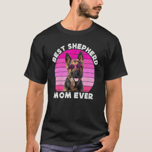Pink German Shepherd Mum For Women Shepherd GSP Mo T-Shirt