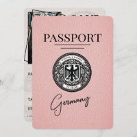 Pink Germany Passport Save The Date