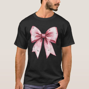 Pink Ghost Bow Coquette Halloween Spooky Season Wo T-Shirt
