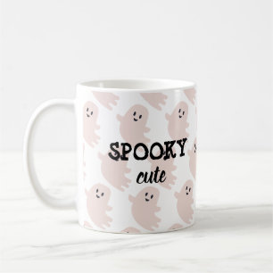 Pink Ghost Halloween Spooky Cute Coffee Mug