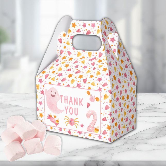 Pink Ghost Little Boo Girls 2nd Birthday Favour Box (Creator Uploaded)