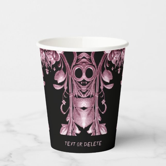 Pink Ghost Paper Cups (Left)
