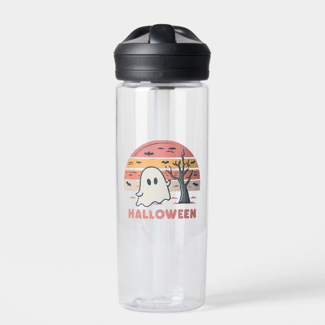 pink ghost water bottle (Front)