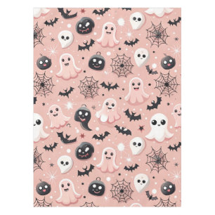 Pink Ghosts & Halloween Seamless Pattern  Tablecloth