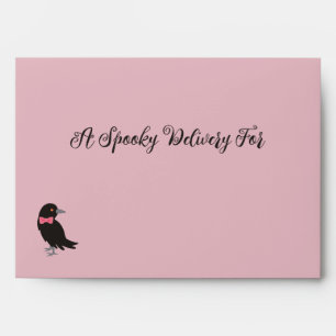 Pink Ghosts Skulls Ravens Cats Girly Halloween  Envelope