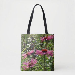 Pink Giant Echinacea Coneflower Tote Bag