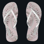 Pink Gibson Girl Thongs<br><div class="desc">The design for these flip flops is inspired by a small tea saucer found at a great antique store in Gibsonville, NC. While not a very old piece of ironstone, the company English Ironstone Tableware, went into receivership in 1994 and I felt compelled to honour the red and white pattern...</div>