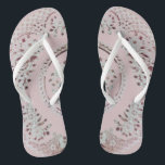 Pink Gibson Girl Thongs<br><div class="desc">The design for these flip flops is inspired by a small tea saucer found at a great antique store in Gibsonville, NC. While not a very old piece of ironstone, the company English Ironstone Tableware, went into receivership in 1994 and I felt compelled to honour the red and white pattern...</div>
