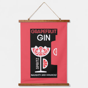 Pink Gin  Hanging Tapestry