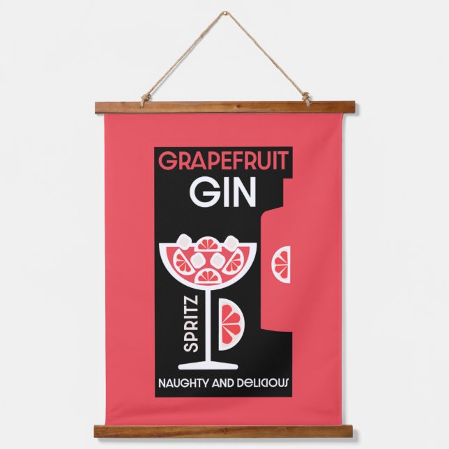 Pink Gin  Hanging Tapestry (Front)