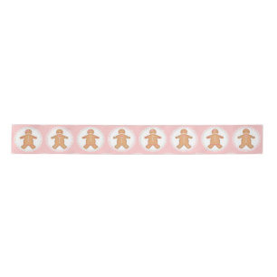 Pink Gingerbread Cookie  Satin Ribbon