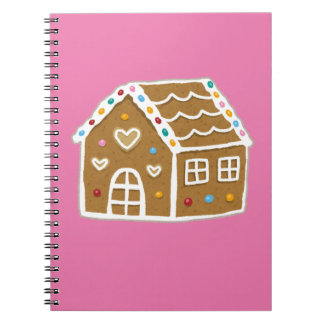 Pink Gingerbread House Notebook