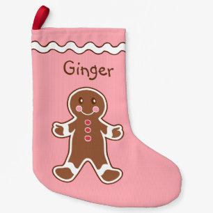 Pink Gingerbread Stocking