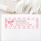Pink Gingham Bow Return Address Label