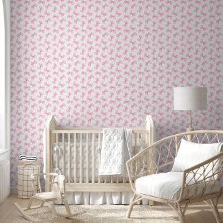Pink Gingham Bows and Stars Wallpaper