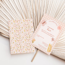 Pink Gingham Butterfly with Flowers Birthday