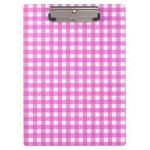 Pink gingham clipboard