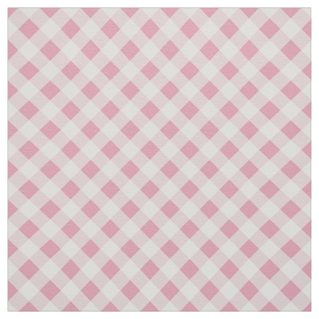 Pink Gingham Fabric (Swatch)
