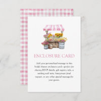 Pink Gingham Fresh Off The Market Enclosure Card