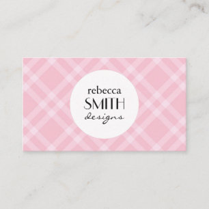 Pink Gingham, Gingham Pattern, Geometric Pattern Business Card