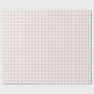 Pink Gingham Girls Party Wrapping Paper