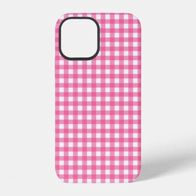 Pink Gingham iPhone Case (Back)