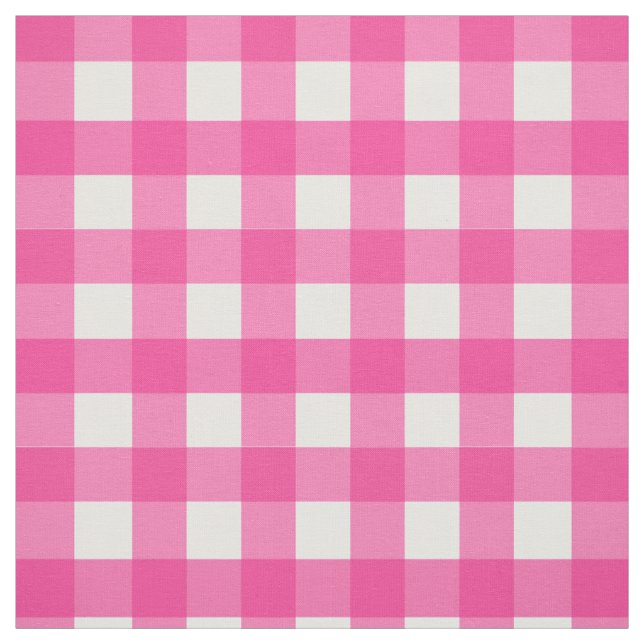 Pink Gingham Mini Check Fabric (Swatch)