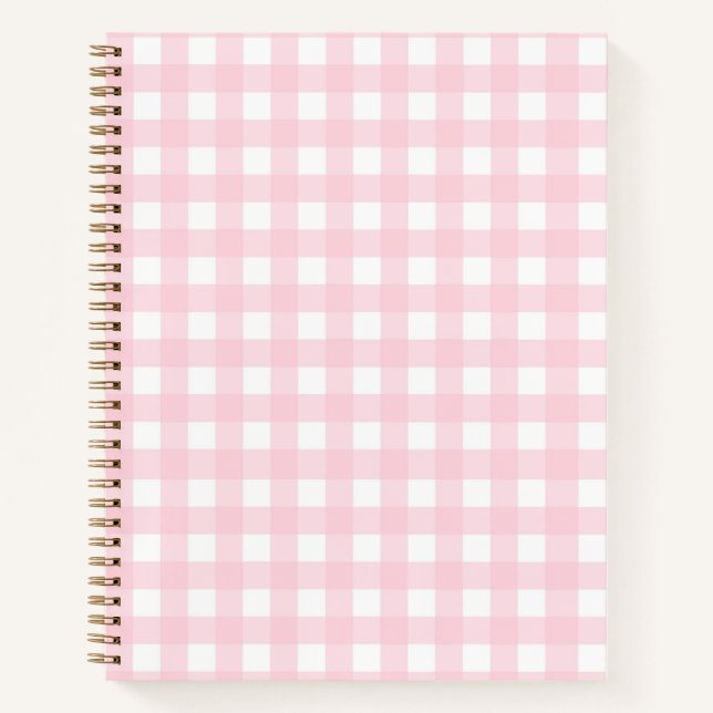 Pink Gingham Notebook (Front)