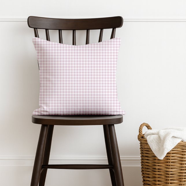pink gingham nursery & kids  cushion (Creator Uploaded)
