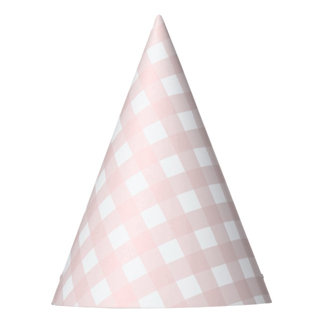 Pink Gingham Party Hat (Front)
