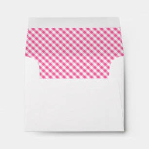 Pink Gingham Pattern Envelope