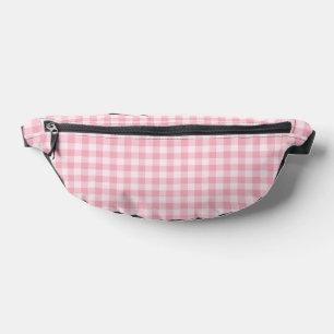 Pink Gingham Pattern Girly Check Plaid Chequered Bum Bags