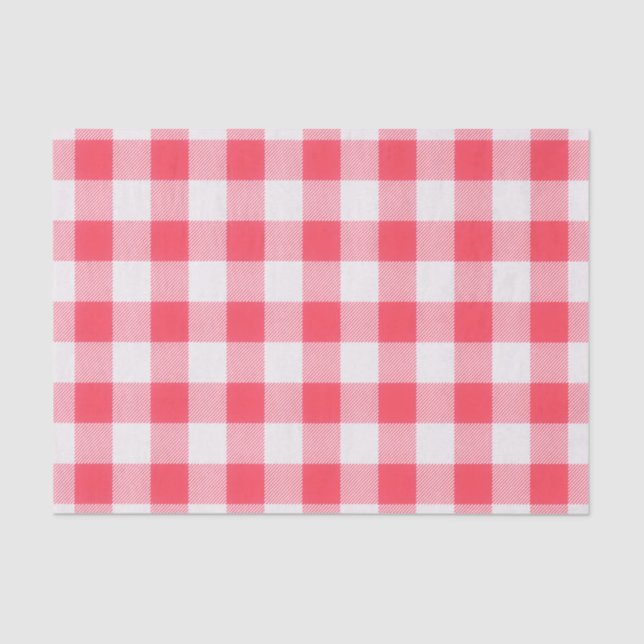 Pink GIngham Pattern Tissue Paper (Front)