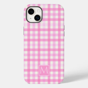 Pink Gingham Plaid Checkered Pattern Case-Mate iPhone 14 Plus Case