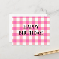 Pink Gingham Plaid Cottagecore