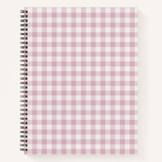 Pink Gingham Plaid Stripe Notebook