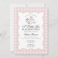 Pink Gingham Preppy Ghost Little Boo Baby Shower