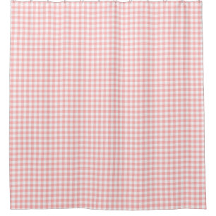 Pink Gingham Shower Curtain