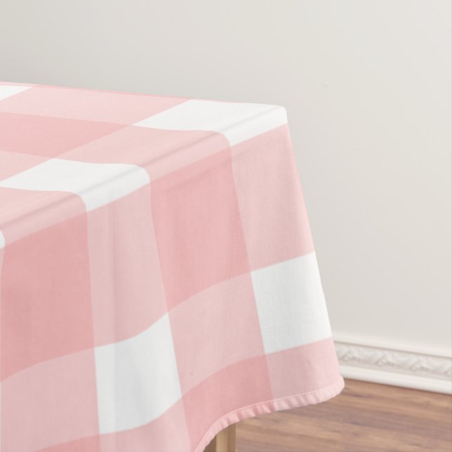 Pink Gingham Tablecloth (In Situ)