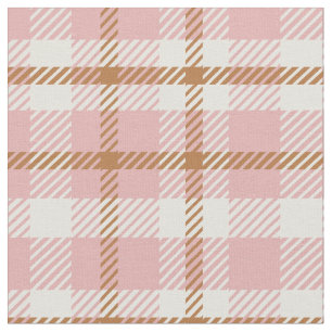 Pink Gingham tartan buffalo plaid summer picnic Fabric